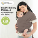 KeaBabies Baby Wrap Carrier - All in 1 Original Baby Carrier Newborn to Toddler Sling, Easy to Wear, Hands Free Bonding, Lightweight, Breathable Infant Wraps (Copper Gray) by TinyTreasures Baby Boutique