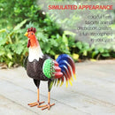 Solar Metal Rooster Animal Lights Decor Metal Chicken Sculpture for Backyard Patio Decor & Lawn OrnamentsGifts10.6inchesH (Rooster) by GreenHaven Gardens