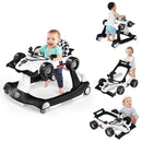 BABY JOY 4-in-1 Baby Walker, Foldable Activity Walker with Adjustable Height & Speed, Music, Lights, Anti-Rollover, Toddler Push Walker, Baby Walker with Wheels for Boys Girls 6-18 Months (White) by TinyTreasures Baby Boutique