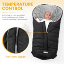 Orzbow Warm Bunting Bag Universal, Stroller Sleeping Bag Cold Weather, Waterproof Toddler Footmuff (Black, Large) by TinyTreasures Baby Boutique