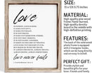 Love Wood Signs, Christian Wooden Wall Sign, Master Bedroom Signs, Inspirational Christian Gift, Home Decor, Framed Wall Plaque Sign 15 * 11.5 inches, Love is the Patient by CozyNest Decor