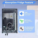 SMETA 12V RV Refrigerator 1.7 Cu.Ft Mini Camper Fridge with Lock and Key AC/DC 110V/12v Quiet Absorption Compact Refrigerator for RV Semi Truck Patio Car with Reversible Door Beverage Cooler, Black by CozyNest Decor