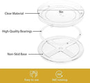 URALFA 9 Inch Lazy Susan Spice Rack Organizer, 360 Degree Rotating Round Lazy Susan Turntable for Cabinet, 2-Pack, Clear by CozyNest Decor