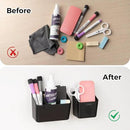 loukin Magnetic & Adhesive Dry Erase Marker Holder with Diver, 1 Small + 1 Mini, Magnetic Storage Organizer for Whiteboard or Refrigerators (Black) by CozyNest Decor