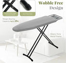 Ironing Board Full Size, RAINHOL 43"x13" Heavy Duty Compact Ironing Board with Iron Rest, Height Adjustable Sturdy Iron Stand, Grey Cover with Extra Thick Padding by CozyNest Decor