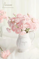 Floroom Ranunculus Artificial Flowers 18 Pcs Blush Faux Silk Mini Ranunculus Bulk Fake Wedding Filler Flowers for DIY Pink Bouquets, Centerpieces, Bridal Shower Decorations & Arrangements by CozyNest Decor