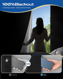 40" W x 84" L 100% Portable Blackout Curtains, Total Darkness No-Drill Black Out Window Cover,Temporary Blackout Shades with Hook & Loop Tape, for Bedroom, Nursery, Dorm, Travel (Black) by TinyTreasures Baby Boutique