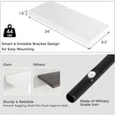 Floating Shelves - 2 Large Wall Mounted Shelves with Invisible Brackets, Long Wood Floating Wall Shelf for Living Room, Bedroom, Kitchen (White, 24" W x 9" D x 1.5" H) by TinyTreasures Baby Boutique
