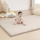 Baby Play Mat for Floor,1.3" Thick Elasti-Foam 74×50 Playpen Mat for Toddlers Infant Kids,Water-Repellent Soft Coral Velvet for Tummy Time, Non-Slip Backing for Crawling,Tatami Style(Beige) by TinyTreasures Baby Boutique