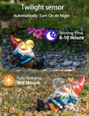 Solar Garden Statue Gnome Figurine Lights, Funny Sleepy Gnomes Dreaming, Outdoor Garden Decorations for Patio Porch，Gifts for Women Mum by GreenHaven Gardens