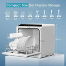 EUHOMY Mini Portable Dishwasher Countertop Compact Dishwashers, Tabletop Small Dishwasher with 5L Built-in Water Tank with 6 Modes and Baby Care for Apartments& RVs, No Hookup Needed by CozyNest Decor