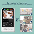 Babysense Video & Breathing Movement Monitor - Video Baby Monitor with Breathing Motion Detection & Alerts Bundle Pack - Video Monitor V24R with Babysense 7 Under-The-Mattress Sleep Monitor by TinyTreasures Baby Boutique