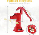 Samger Antique Pitcher Hand Water Pump Cast Iron Red Hand Well Pump 25ft Maximum lift Manual Water Transfer Pump Boost Fountain for Outdoor, Yard, Pond, Garden Decoration Kit by GreenHaven Gardens