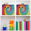 Tie-Dye Rectangular Storage Basket Organizer Bin Shelf Baskets For Clothes Gifts For Home Office Dorm by GreenHaven Gardens