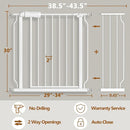 Baby Gate for Doorways Stairs Hallway 38.5 to 43.5 Inch Wide, Walk Through Child Gates with Pressure Mounted Extention Kit, Indoor Safety Child Gates for Kids or Pets by TinyTreasures Baby Boutique