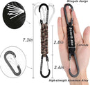 BRAVESHINE Paracord Keychain Carabiner Clip, D Ring Lanyard Hanger Stroller Hook for Water Bottle, Key, Backpacks, Men, Women by TinyTreasures Baby Boutique