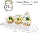 Sorbus Floating Shelves for Wall, Bathroom Shelves Wall Mounted for Kitchen, Bedroom, Bathroom Storage Over Toilet, Hanging Book Shelf for Wall Home Decor Living Room (White, 3 Pack) by CozyNest Decor