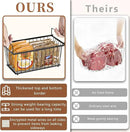 5 Pack Stackable Deep Freezer Organizer Bins ，Upgraded Bottom Leak-Proof net，Encryption and Hardening ， Freezer Organizer Bins for 5 to 7 Cu.FT Small Chest Freezer， Easy Get Bottom Foods by CozyNest Decor