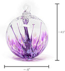 Luke Adams Handmade Glass Gazing Balls for Garden on Clearance – Hand Blown Glass Gazing Ball for Yard Décor – Decorative Garden Globe (Purple Crush/Lavender) by CozyNest Decor