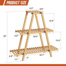 Plant Stand Indoor Plant Shelf Outdoor bamboo Plant Rack, 3 Tiers Ladder Plant Holder Flower Stand for Living Room Balcony Garden Patio,Living Room Boho Home Decor for Gardening Gifts (Natural) by GreenHaven Gardens