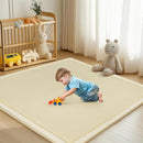 Baby Play Mat for Floor - 1.4" Thick Memory Foam Rug, 80"x70" Playpen Tummy Time Mat, Soft Velvet Nursery Rug, Large Padded Crawling Mat, Cushioned Pads for Playroom Toddlers, Infants, Yoga, Tatami by TinyTreasures Baby Boutique