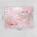Houselerax Japanese Koi Fish Tapestry, Cherry Blossoms Asian Oriental Pink Flower Branch Koi Fish Carp Tapestries Wall Hanging for Bedroom Living Room Office Decor 40"x30" by CozyNest Decor
