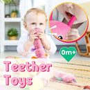 LIGHTDESIRE Baby Toys Musical Caterpillar,Infant Stuffed Animal Toy with Crinkle and Rattles,Soft Sensory Toys with Textures for Tummy Time Newborn Boys Girls 0 3 6 12 Months(Pink) by TinyTreasures Baby Boutique