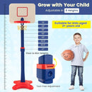 Costzon Kids Basketball Hoop, 8-Level Height Adjustable Basketball Goal Stand with Weighted Base, Indoor Toy Basketball Set Outdoor Play Sport for Boys Girls Age 3+ by TinyTreasures Baby Boutique