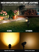LemonBest 12W Landscape Lighting LED Outdoor Spotlight 120V AC Waterproof Landscape Lights Warm White Spot Lights for Yard Garden Decorative Lawn Lamp Flag Light with Spiked Stake, 4 Packs by GreenHaven Gardens