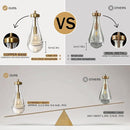Raindrop Pendant Lights, Pendant Lights Kitchen Island, Brass Base Hanging Light Dining Room Light Fixture, Handblown Clear Kitchen Chandelier, Rope Pendant Lights for Living Room Hallway,E12 Bulb by CozyNest Decor