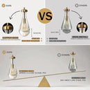 Raindrop Pendant Lights Set of 3, Pendant Lights Kitchen Island 3 Pack, Teardrop Glass Pendant Lights for Bedroom Bathroom, Island Lights, Chandelier for Living Room Hallway, Bulb Included by CozyNest Decor
