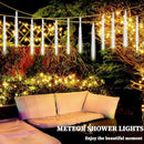 High Brightness 10 Tube 360 LED 12 Inch Meteor Shower Rain Lights Cascading Falling Rain Outdoor Lights for Christmas Roof Eaves Tree Decoration Icicle Raindrop by GreenHaven Gardens