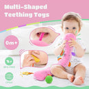 Baby Toys 6-12 Months Music Caterpillar Infant Toys Stuffed Animals 0-3-6 Months Teething Tummy Time Sensory Toys with Mirror Rattle&Pull String for Boys Girls Birthday Gifts|Candy Pink,Leafy by TinyTreasures Baby Boutique