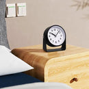Analog Alarm Clock, Silent Non-Ticking Quartz Movement, Battery-Operated with Snooze & On-Demand Light, Easy to Set Gentle Wake Bedside Desk Clock, Ideal for Home, Travel, Office (Black) by CozyNest Decor
