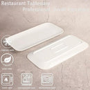 Serving Platters Set of 4, Rectangular Serving Plates, Serving Trays for Entertaining Party, Microwave,Oven,Dishwasher Safe,Kitchen Dinnerware, White 12.4 Inch by CozyNest Decor