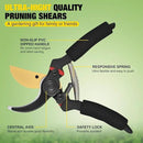 Yesker Pruning Shears for Gardening 8" Professional Bypass Garden Scissors Yard Clippers with Sharp Carbon Steel Blade Heavy Duty Hand Pruners for Branch Flower Plant Trimming Cutting Gardening Tools by GreenHaven Gardens