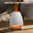 Ultrasonic Essential Oil Diffuser with Himalayan Salt Rock,Flame Oil Diffuser with 2 Color Light,Small Aromatherapy Oil Diffuser with Auto Off Function for Home, Office,Spa,100ML by TinyTreasures Baby Boutique