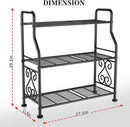 GIOTORENT Plant Stand Outdoor Indoor 3 Tier Metal Waterproof - 29.1" Plant Shelf for Patio, Balcony, Living Room, Large Capacity Tiered Plant Rack, Black by GreenHaven Gardens