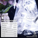 White LED Christmas Lights - 2 Pack 100 Count Cool White Christmas String Lights for Tree, Party, Wedding, Holiday, Indoor and Outdoor Decor, 2 Sets 33 Feet White Wire, UL Certified, Connectable by GreenHaven Gardens