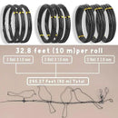 Sanlykate Bonsai Training Wire Kit, 9 Roll Tree Training Wires 295.27 Feet Total, 1.0mm, 1.5mm, 2.0mm Anodized Aluminum Wire Set, Hold Plant Branches Trunks - Black by GreenHaven Gardens