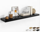 RICHFOCUS 55Inch Floating Shelves for Wall 1 Pack Shelves for Bedroom|Kitchen|Bathroom Wall Mounted Rustic Wood Floating Shelf with Invisible Brackets for Books|Storage|Decor, Black by CozyNest Decor
