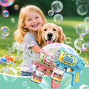 EagleStone Bubble Gun Toys for 3+ Year Old Kids Boys Girls, 2 Pack Automatic Bubble Machine with Bubble Solution, Summer Outdoor Kids Toys for Ages 3-4,4-6,5-7, Birthday Gifts for 3 4 5 6 7 8 Year Old by TinyTreasures Baby Boutique