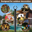 10Ft String Light Poles 2 Pack,Light Poles for Outside Lights,Outdoor with Fence Brackets Hanging Lights,Metal Stand Deck Patio Backyard by GreenHaven Gardens
