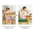 Toddler Booster Seat for Dining Table, PU Washable Double Safe Straps Non-Slip Bottom Booster Seat Dining Toddler, Portable Travel Increasing Cushion (Dark Green) by TinyTreasures Baby Boutique
