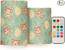 Flickering Flameless Candles, Cute Monkey LED Candles with Remote Timer, Set of 2 Battery Operated Candle for Valentine Wedding Birthday by GreenHaven Gardens