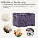 Storage Basket Bin Halloween with Bat Organizer Basket Collapsible Shelf Basket Cube with handle for Nursery Bedroom Bathroom by TinyTreasures Baby Boutique
