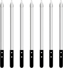 23.6 Inch Long Kabob Skewers, 0.91 Inch Wide, Stainless Steel with Black Wood Handle, 7 Pack by GreenHaven Gardens