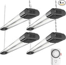 BBOUNDER 4 Pack 2ft LED Grow Light with Mechanical Outlet Timer, 80W (4x20W, 440W Equivalent), Sunlike Full Spectrum Linkable Plant Lighting Fixture for Hydroponic Indoor Plant by GreenHaven Gardens