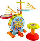 Play Baby Musical Big Toy Kids Drum Set with Adjustable Mic and Seat - Many Functions and Activities for Hours of Play - Pretend to Be A Real Drummer with Drumsticks, Pedals, and Bass Drum by TinyTreasures Baby Boutique