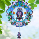 Wind Spinners Outdoor, FACIACC Owl Metal 3D Hanging Garden Decor, 12-inch Stainless Steel Wind Spinner with Tail Spinner, Wind Sculptures for Indoor Patio Lawn Yard, Ornament Gift for Women/Men by GreenHaven Gardens